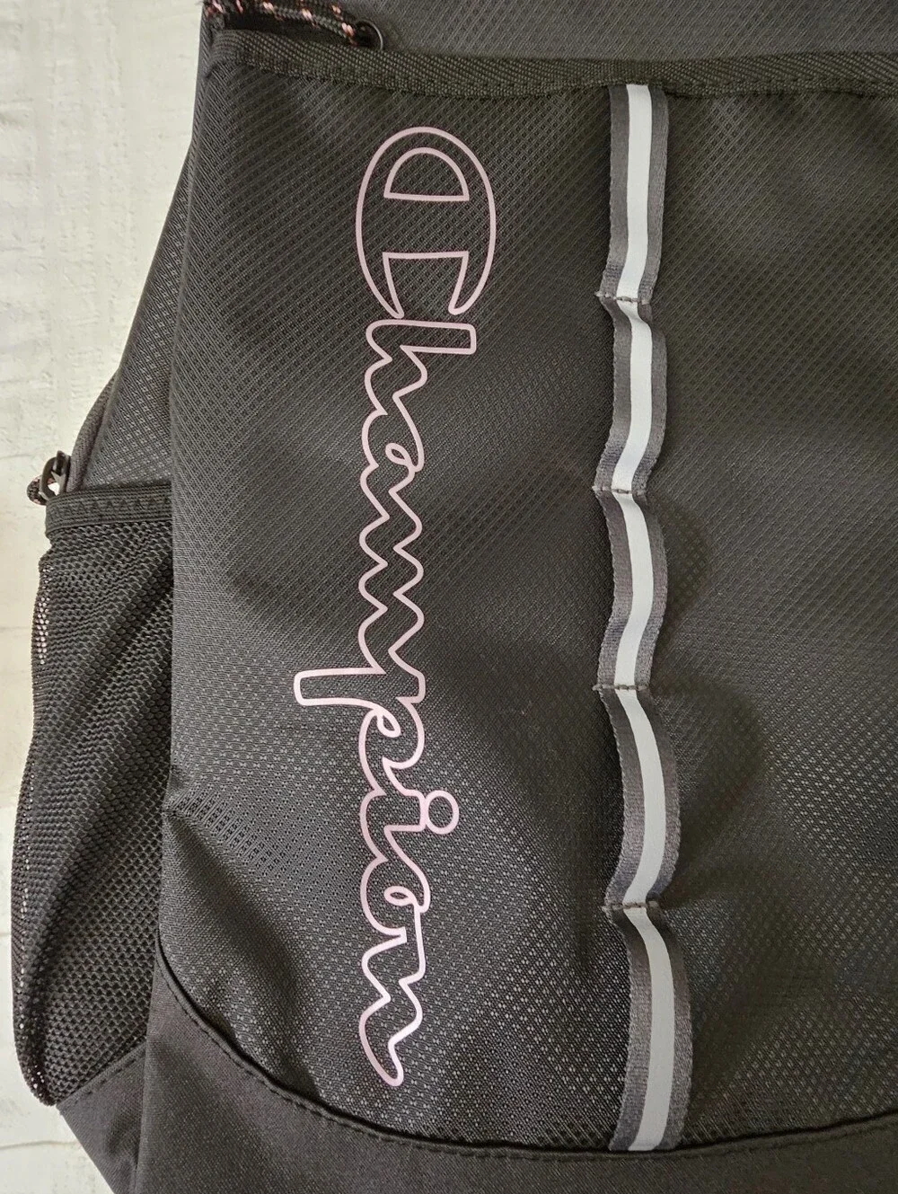 Champion Black Pink Student Work Backpack Bookbag 17 inch Laptop Bag NEW NWT